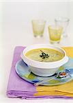 Rocket and Boursin cheese soup