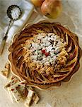 Apple and nougat tart