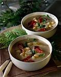White bean and raw ham soup