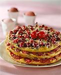 Summer fruit omelette cake