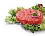 Raw hamburger