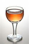 Glass of rosé wine