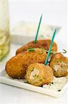Cheese and ham croquettes