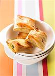 Fromage frais and herb mini filo pastry pies