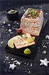 Lachs und alleinige Terrine mit Kalk