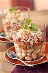 Paimpol haricot bean and crab meat verrine