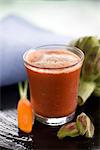 Artichoke,beetroot,celery and carrot smoothie