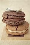 Cocoa and hazelnut macaroons