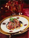 Magret de canard, parsemé de fruits secs