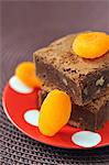 Almond and dried apricot brownies