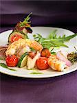 Brochette de crevettes et fruits de mer