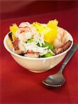 Rice and seafood salad