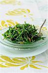 Samphire salad with ginger-flavored sweet and sour dressing