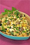 Raw zucchini and caper salad