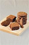 Chocolate cookies and brownies