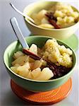 Stewed pears and pear granita