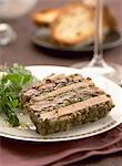 Foie gras and lentil terrine