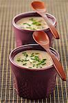 Cream of cauliflower soup with chives