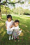 Girls Posing In Park