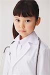 Portrait of Girl Dressed Up As Doctor