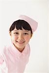 Happy Girl Dressed As Nurse