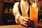 Bartender making a cocktail