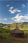 Lesotho. Huttes de pierres traditionnelles dans les magnifiques montagnes de l'est du Lesotho.