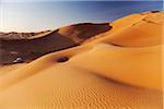 Oman, Empty Quarter. Driving through the vast dunes of the Empty Quarter.