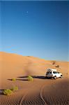 Oman, Empty Quarter. Driving through the vast dunes of the Empty Quarter.