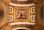 Russia, St Petersburg. A magnificent ceiling painting in St Isaac's Cathedral.  St Petersburg, Russia.