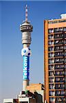 Telkom Tower dans le District de Hillbrow, Johannesburg, Gauteng, Afrique du Sud