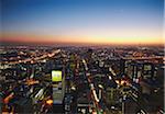 Vue du centre-ville de Johannesburg au coucher du soleil, Gauteng, Afrique du Sud