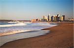 Durban skyline and beachfront, KwaZulu-Natal, South Africa