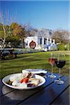 Cheese platter and wine at Blaauwklippen Wine Estate, Stellenbosch, Western Cape, South Africa