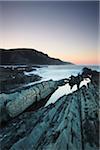 Küste von Tsitsikamma Nationalpark bei Dämmerung, Storms River, Eastern Cape, Südafrika