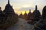 Indonesia, Java, Borobudur temple, stupas