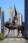 États-Unis, Illinois, Chicago, Grant Park, statue de John Logan général