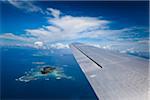 Vue des îles d'avion, le Royaume des Tonga