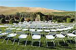 Arrnged sièges pour la cérémonie de mariage, Livermore, Californie, USA