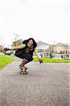 Woman Skateboarding