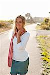 Woman Standing on Road