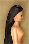 Side View of Doll with Dark Hair