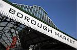 The entrance to Borough Market on Stoney Street.Records of the market go back as far as AD1014, and it has been trading from its present site since 1756 making it the oldest wholesale fruit and vegetable market in London.