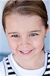 Close-Up of Little Girl Smiling