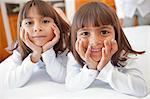 portrait of two smiling young girls