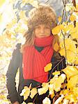 Portrait of a Scandinavian woman an autumn day, Sweden.