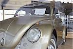 Vintage Volkswagen Beetle in Showroom