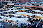 Foule à Djemaa el Fna, Marrakech, Maroc