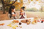 Girls Enjoying Food