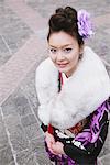 Woman wearing kimono